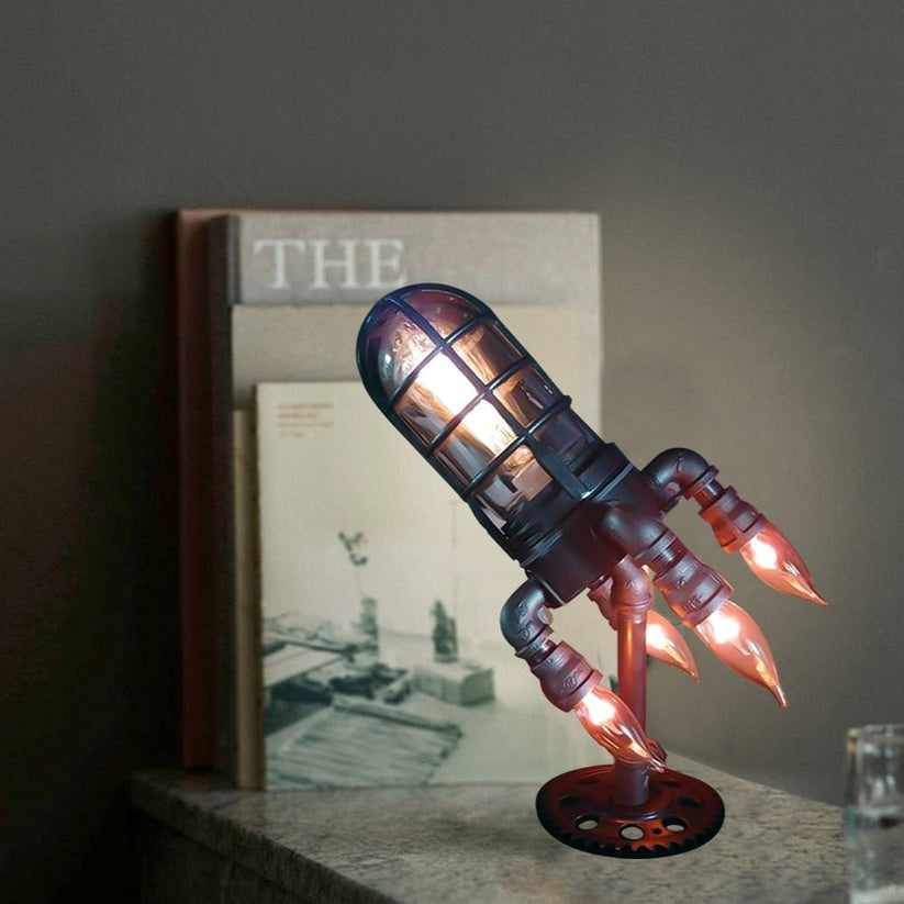 Steampunk Rocket Table Lamp