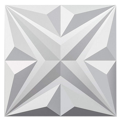 12 Pcs 3D Wall Panels Star Textured Black
