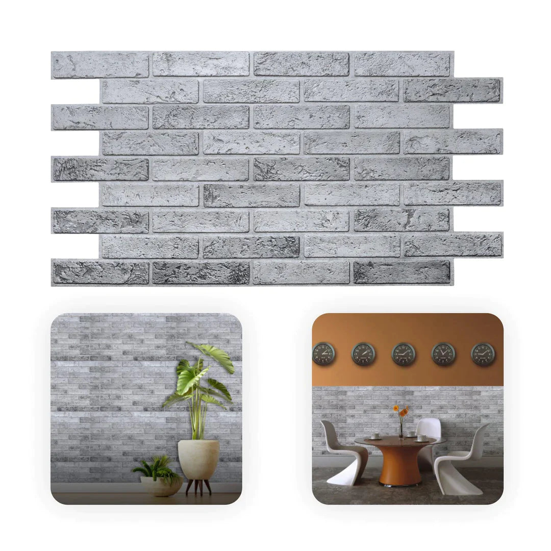 Light Brick Style Wall Panels (Set of 20 Panels)
