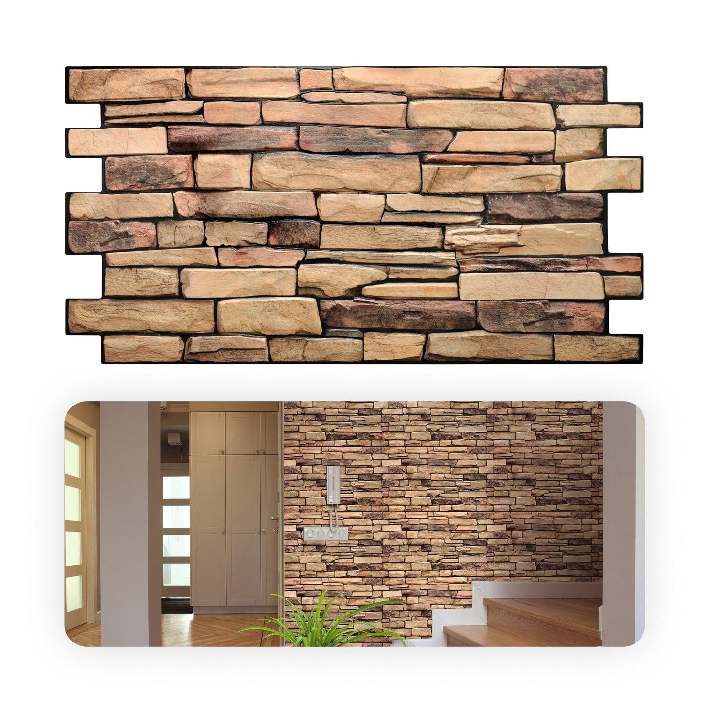 Natural Slate Style Wall Panels (Set of 20 Panels)