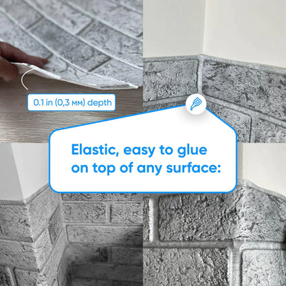 Light Brick Style Wall Panels (Set of 20 Panels)